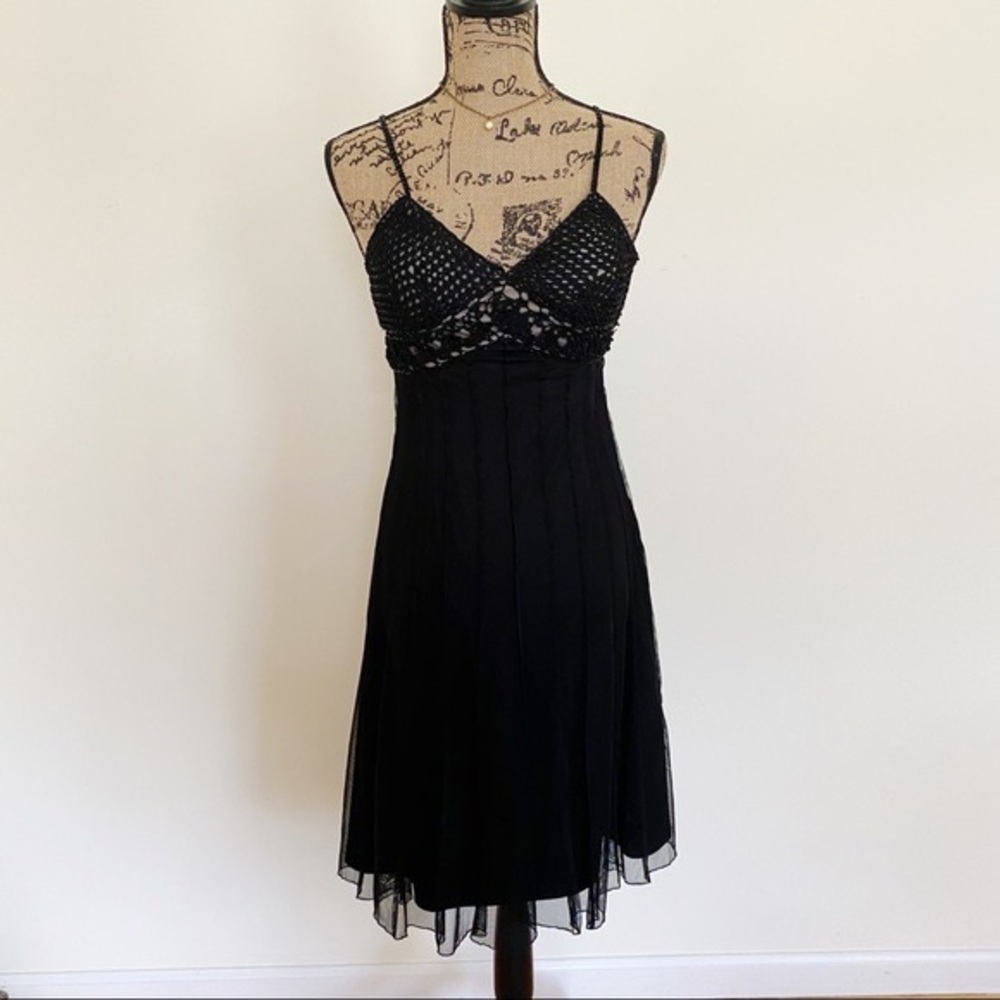 VISION crochet top formal vintage midi summer dress